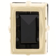 Cristal serti Aurora A4527 Step Cut Baguette 18x13 mm - Doré - Jet x1