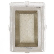 Cristal serti Aurora A4527 Step Cut Baguette 18x13 mm - Rhodié - Crystal x1