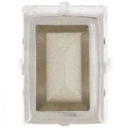 Cristal serti Aurora A4527 Step Cut Baguette 18x13 mm - Rhodié - Crystal AB x1