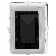 Cristal serti Aurora A4527 Step Cut Baguette 18x13 mm - Rhodié - Jet x1