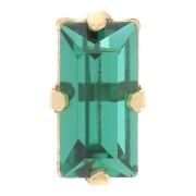 Cristal serti Aurora A4500 Baguette 10x5 mm - Doré - Emerald x1