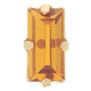 Cristal serti Aurora A4500 Baguette 10x5 mm - Doré - Topaz x1