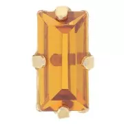 Cristal serti Aurora A4500 Baguette 10x5 mm - Doré - Topaz x1