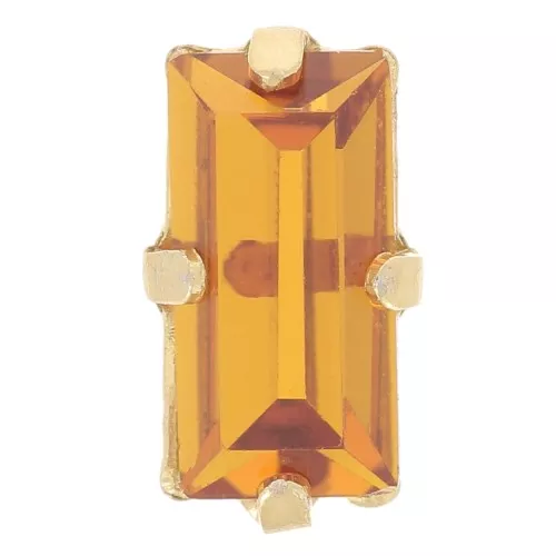 Cristal serti Aurora A4500 Baguette 10x5 mm - Doré - Topaz x1
