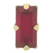 Cristal serti Aurora A4500 Baguette 10x5 mm - Doré - Ruby x1