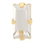 Cristal serti Aurora A4500 Baguette 10x5 mm - Doré - Crystal Silver Shade x1