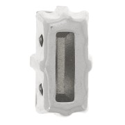 Cristal serti Aurora A4500 Baguette 10x5 mm - Rhodié - Crystal x1