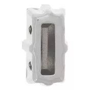 Cristal serti Aurora A4500 Baguette 10x5 mm - Rhodié - Crystal x1