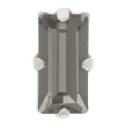 Cristal serti Aurora A4500 Baguette 10x5 mm - Rhodié - Black Diamond x1