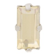 Cristal serti Aurora A4500 Baguette 10x5 mm - Rhodié - Crystal Golden Shadow x1