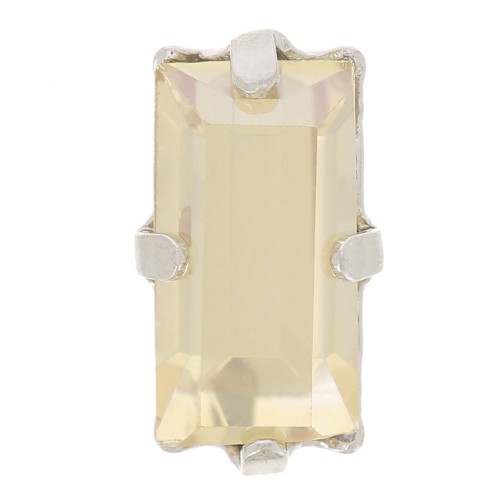 Cristal serti Aurora A4500 Baguette 10x5 mm - Rhodié - Crystal Golden Shadow x1