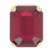 Cristal serti Aurora A4610 Step Cut Octagon 8x6 mm - Doré - Ruby x1|raw }}