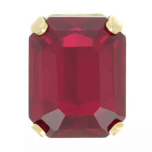 Cristal serti Aurora A4610 Step Cut Octagon 8x6 mm - Doré - Ruby x1