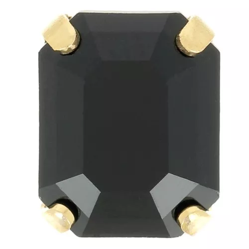 Cristal serti Aurora A4610 Step Cut Octagon 10x8 mm - Doré - Jet x1