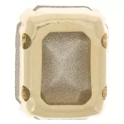 Cristal serti Aurora A4610 Step Cut Octagon 10x8 mm - Doré - Ruby x1