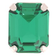 Cristal serti Aurora A4610 Step Cut Octagon 10x8 mm - Argenté - Emerald x1|raw }}