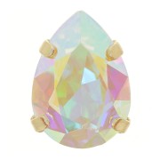 Cristal serti Aurora A4320 Drop 8x6 mm - Doré - Crystal AB x1|raw }}