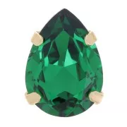 Cristal serti Aurora A4320 Drop 8x6 mm - Doré - Emerald x1