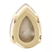 Cristal serti Aurora A4320 Drop 8x6 mm - Doré - Black Diamond x1