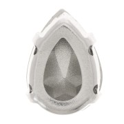 Cristal serti Aurora A4320 Drop 8x6 mm - Rhodié - Capri Blue x1