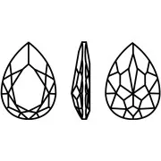 Cristal serti Aurora A4320 Drop 14x10 mm - Doré - Crystal x1