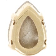 Cristal serti Aurora A4320 Drop 14x10 mm - Doré - Crystal AB x1