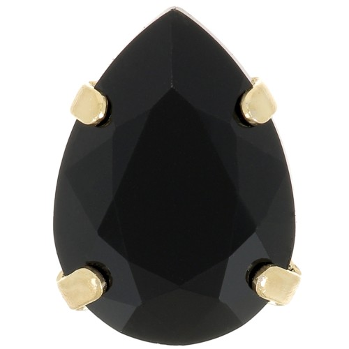 Cristal serti Aurora A4320 Drop 14x10 mm - Doré - Jet x1