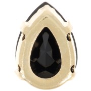 Cristal serti Aurora A4320 Drop 14x10 mm - Doré - Jet x1