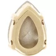 Cristal serti Aurora A4320 Drop 14x10 mm - Doré - Emerald x1