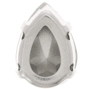 Cristal serti Aurora A4320 Drop 14x10 mm - Rhodié - Crystal AB x1