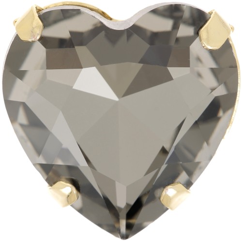 Cristal serti Aurora Coeur A4827 Heart 27 mm - Doré - Black Diamond x1