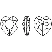 Cristal serti Aurora Coeur A4827 Heart 27 mm - Doré - Black Diamond x1