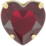 Cristal serti Aurora Coeur A4827 Heart 27 mm - Doré - Ruby x1|raw }}