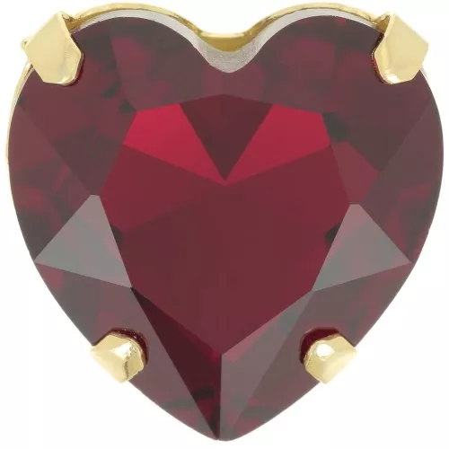 Cristal serti Aurora Coeur A4827 Heart 27 mm - Doré - Ruby x1