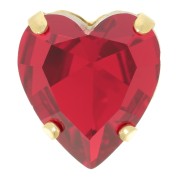Cristal serti Aurora Coeur A4831 Antique Heart 11x10 mm - Doré - Ruby x1|raw }}