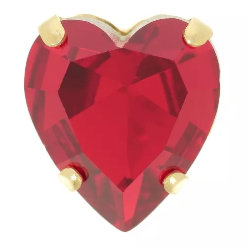 Cristal serti Aurora Coeur A4831 Antique Heart 11x10 mm - Doré - Ruby x1