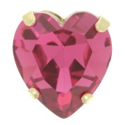 Cristal serti Aurora Coeur A4831 Antique Heart 11x10 mm - Doré - Rose x1|raw }}