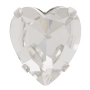 Cristal serti Aurora Coeur A4831 Antique Heart 11x10 mm - Rhodié - Crystal x1|raw }}