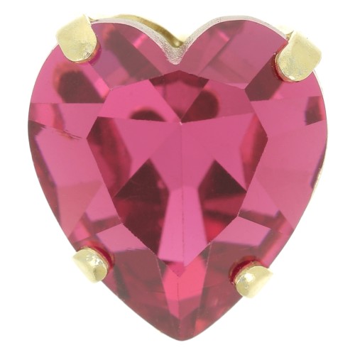 Cristal serti Aurora Coeur A4831 Antique Heart 15.5x14 mm - Doré - Rose x1