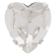 Cristal serti Aurora Coeur A4831 Antique Heart 15.5x14 mm - Rhodié - Crystal x1|raw }}