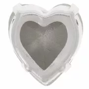 Cristal serti Aurora Coeur A4831 Antique Heart 15.5x14 mm - Rhodié - Crystal AB x1