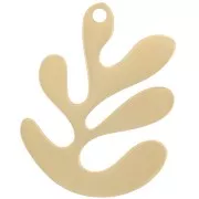 Pendentif corail 25x19 mm - Acier inoxydable 316L Doré x1