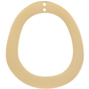 Pendentif ovale évidé 35x31 mm 2 trous - Acier inoxydable 316L Doré x1|raw }}