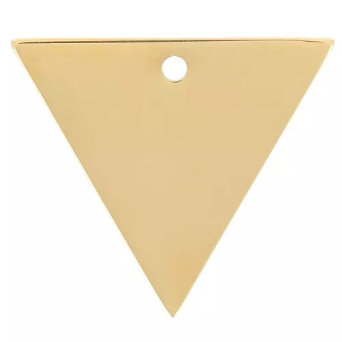 Breloque triangle 15x13 mm - Acier inoxydable 304 Doré x1