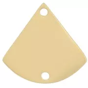 Intercalaire triangle 12x12.5 mm - Acier inoxydable 316L Doré x1