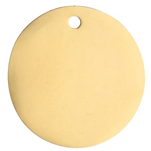 Sequin 25 mm - médaille à graver - Acier inoxydable 316L Doré x1