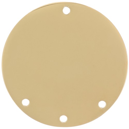 Pendentif chandelier rond 20 mm - 3 trous - Acier inoxydable 316L Doré x1