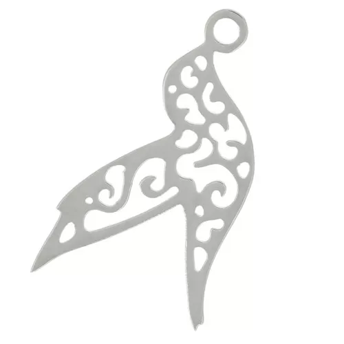 Breloque colibri ajouré 14.5x8 mm - Acier inoxydable 316L x1