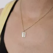 Tour de cou maille Forçat ovale limée 1.4 mm - Acier inoxydable 316L Doré x48cm