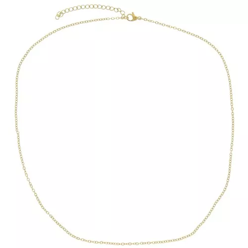 Tour de cou maille Forçat limée 1.6 mm - Acier inoxydable 316L Doré x48cm